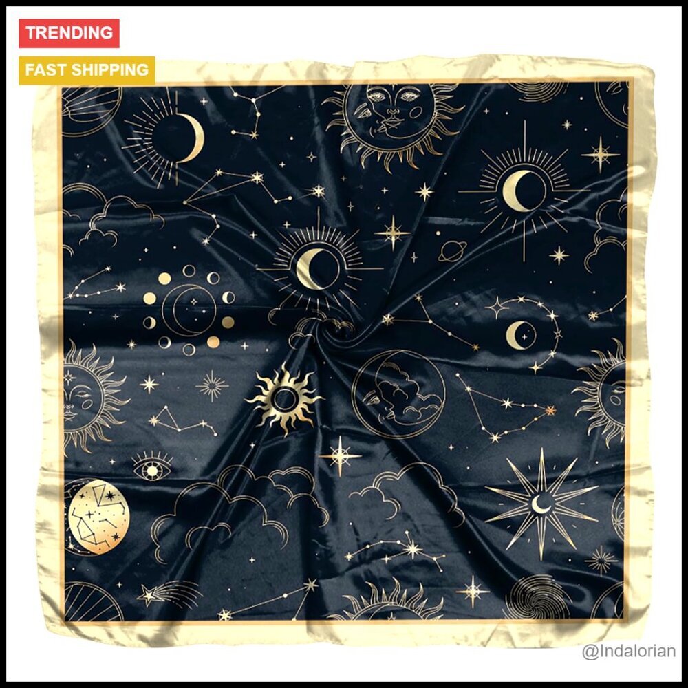 Silk Feeling Square Satin Scarf Wrap Headwear Aesthetic Cute Decoration Women